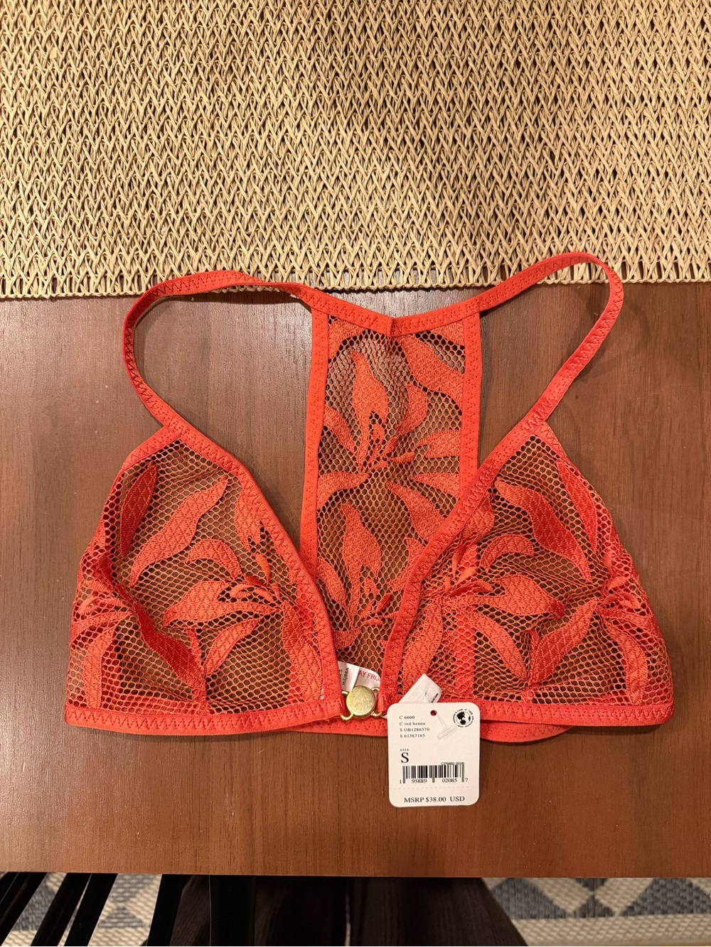 Free People Raya Embroidered Bralette